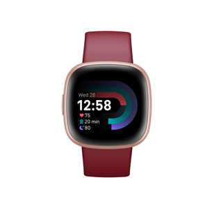Išmanusis laikrodis Fitbit Versa 4, Beetroot/Copper Prekė - FB523RGRD