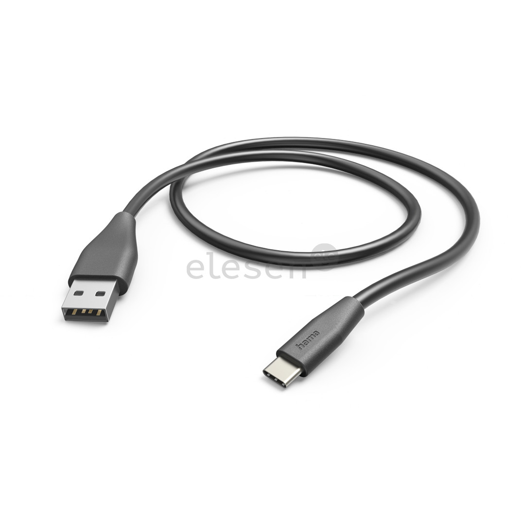 Hama Charging Cable, USB-A, USB-C, 1,5m, black - USB Cable Item - 00201595