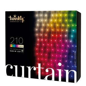 Išmanioji kalėdinė girlianda Twinkly Curtain, 210 LEDs, IP44 Prekė - TWW210SPP-TEU TWW210SPP-TEU