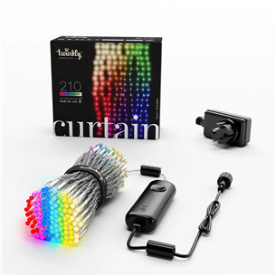 Twinkly Curtain, штора, 210 светодиодов, IP44, черный - Умная гирлянда