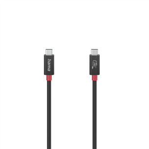 Laidas Hama Essential, USB-C - USB-C, 40 Gbit/s, 5A, 240W, 1m, black Prekė - 00200779 00200779