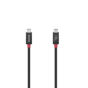 Hama Essential, USB-C - USB-C, 40 Gbit/s, 5 A, 240 W, 1 m, black - Cable Item - 00200779 00200779
