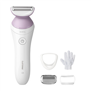 Philips Lady Shaver Series 8000, wet & dry, baltas - Belaidis skustuvas