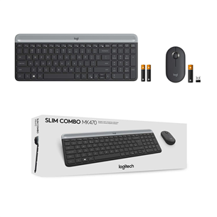 Logitech Slim Combo MK470, SWE, gray - Wireless Desktop Item - 920-009200