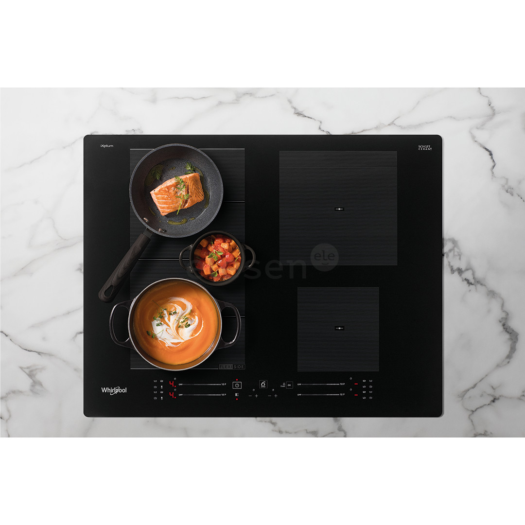 Whirlpool, width 59 cm, frameless, black - Built-in Induction Hob
