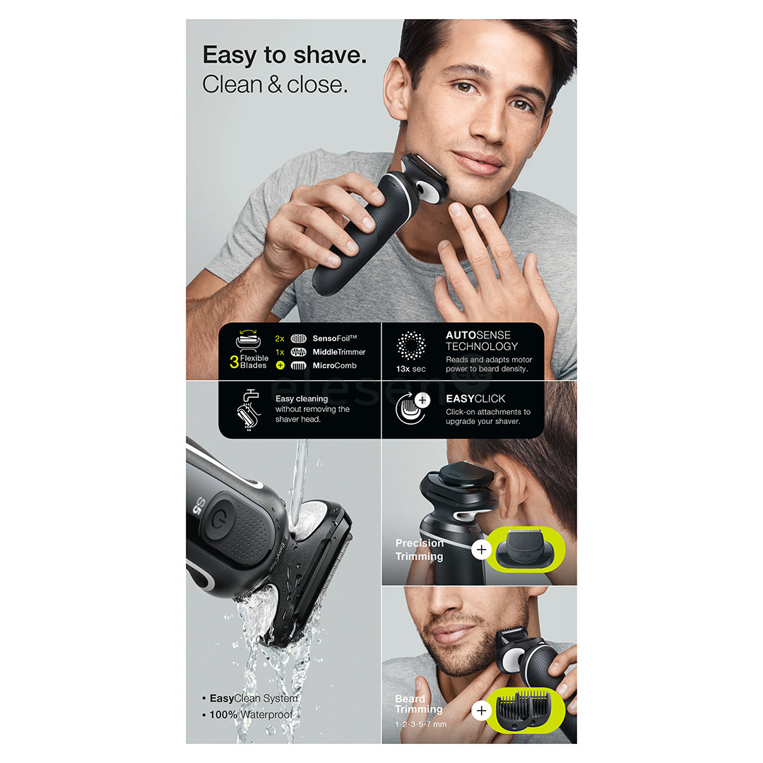 Braun Series 5, Wet & Dry, black - Shaver Item - 51-W1500S