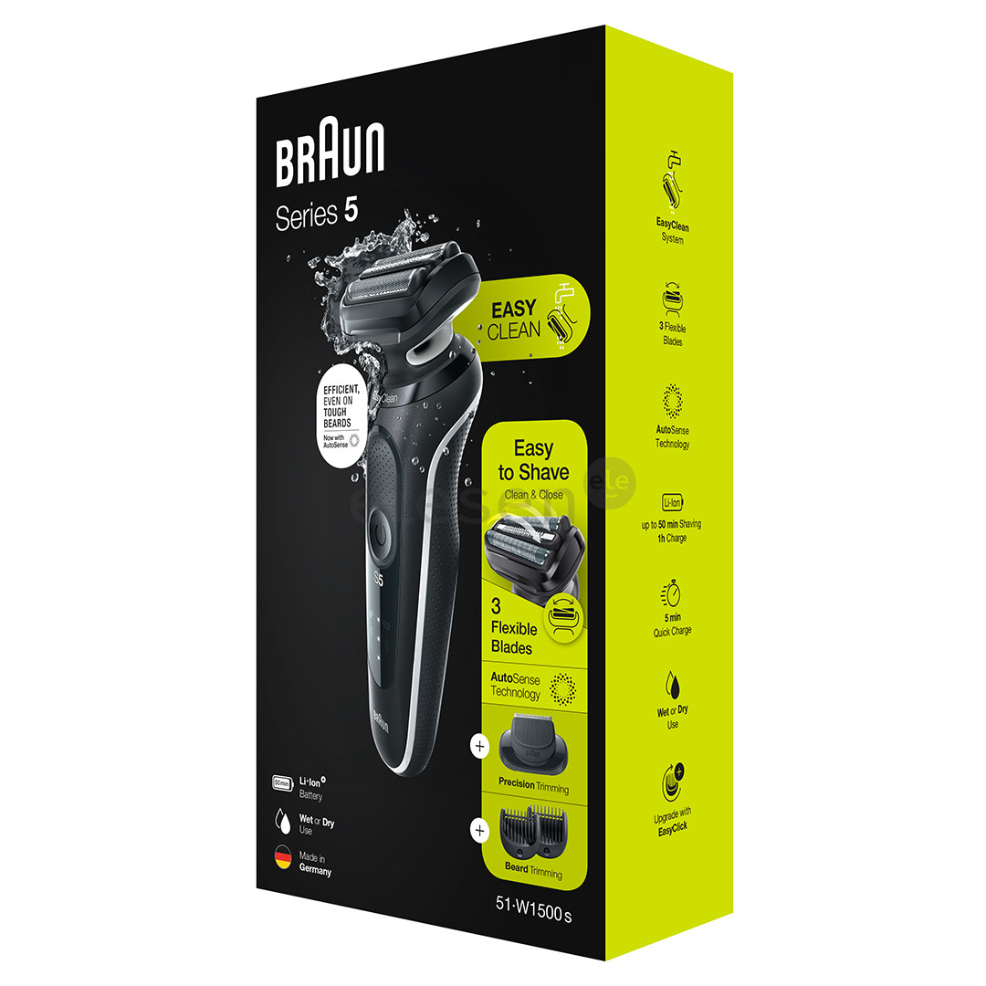 Braun Series 5, Wet & Dry, black - Shaver Item - 51-W1500S