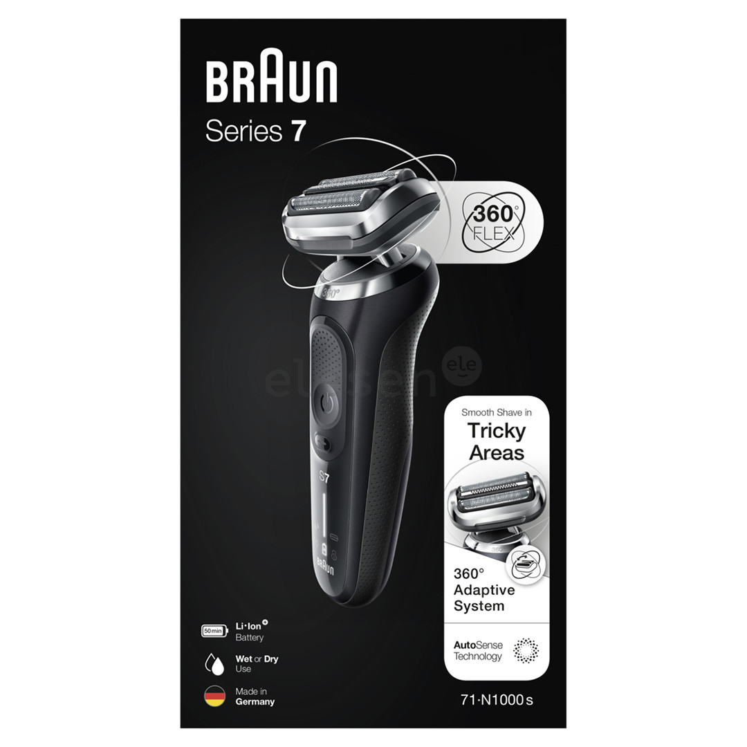 Braun, series 7, Wet & Dry, black - Shaver Item - 71-N1000S