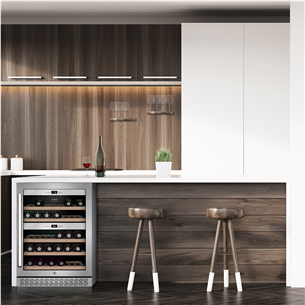 Vyno šaldytuvas Caso WineChef Pro 40, 40 butelių, aukštis 83 cm, nerūdijančio plieno Prekė-00772