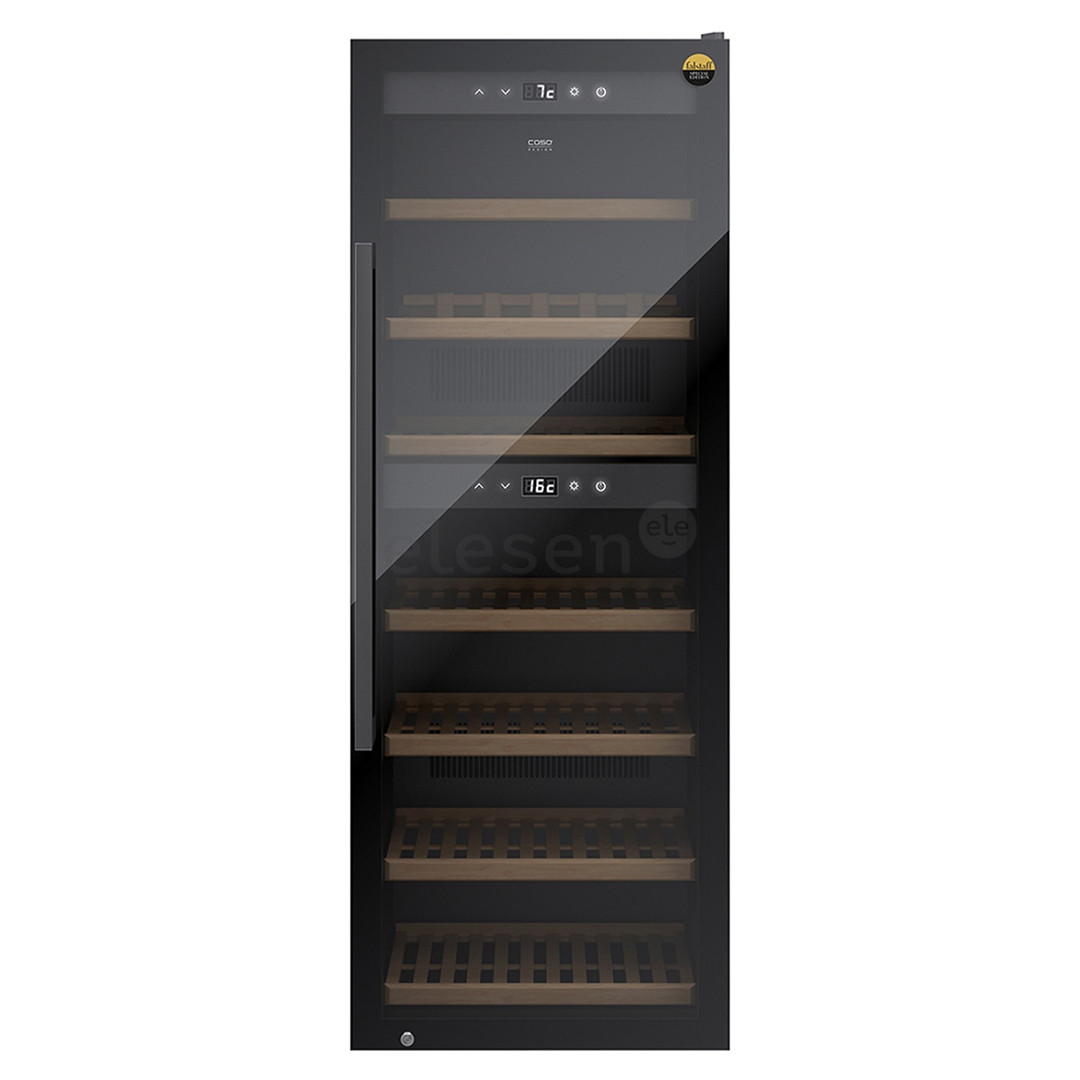 Caso WineExclusive 126 Smart, 126 bottles, height 159 cm, juodas - Gėrimų šaldytuvas
