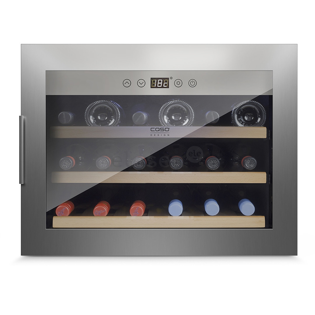 Įmontuojamas vyno šaldytuvas Caso WineSafe 18, 18 butelių, aukštis 46 cm, nerūdijantis plienas Prekė - 00629