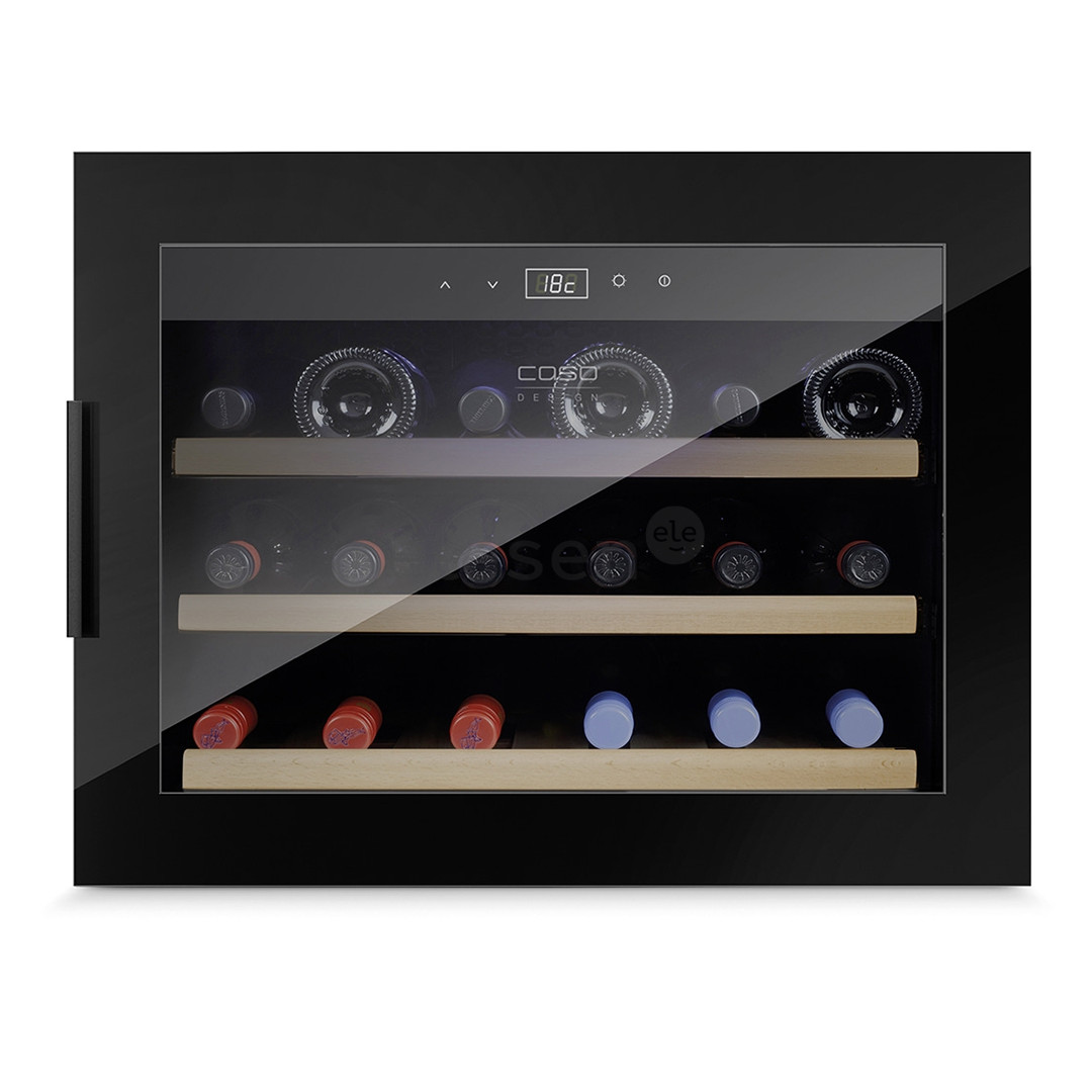 Caso WineSafe 18, 18 bottles, height 46 cm, black - Built-in Wine Cooler
