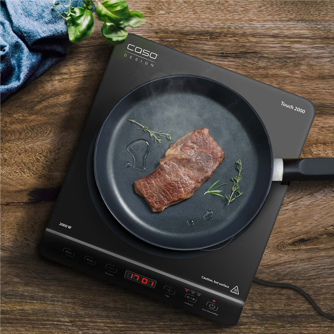 Caso Touch 2000, 2000 W, black - Single Induction Cooking Plate