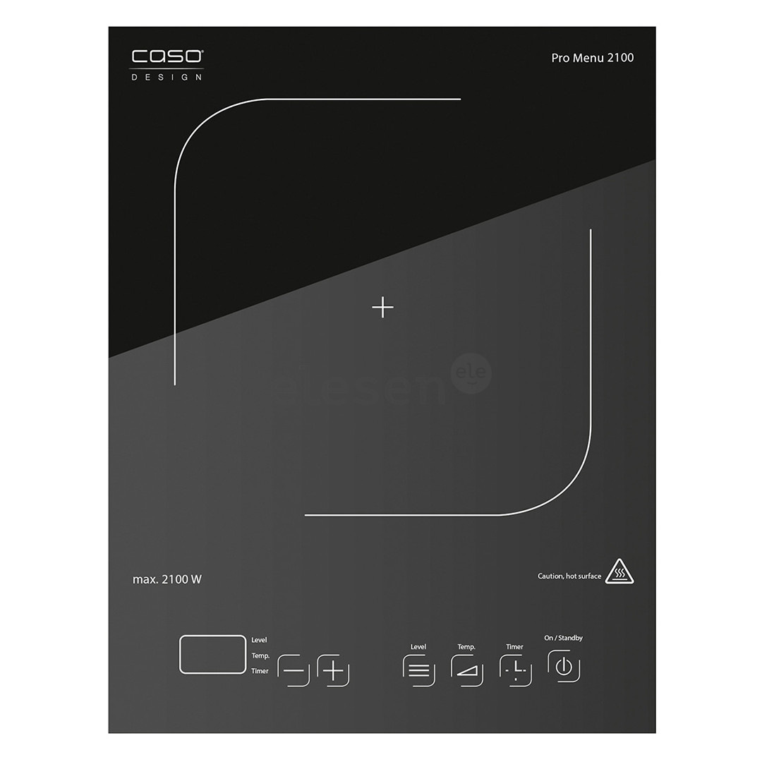 Caso Pro Menu 2100, 2100 W, black - Single Induction Cooking Plate