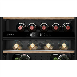 Įmontuojamas vyno šaldytuvas Bosch KUW21AHG0, talpa 44 buteliai, 82 cm