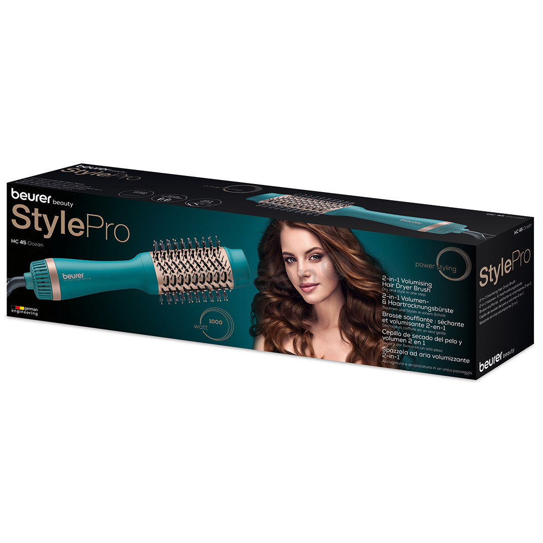 Beurer Ocean, 2 в 1, 1000 Вт, зеленый - Фен-щетка Товар - HC45OCEAN