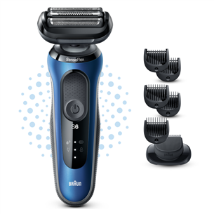 Barzdaskutė Braun Series 6 AutoSense Wet & Dry, black/blue Prekė - 61-B1500S