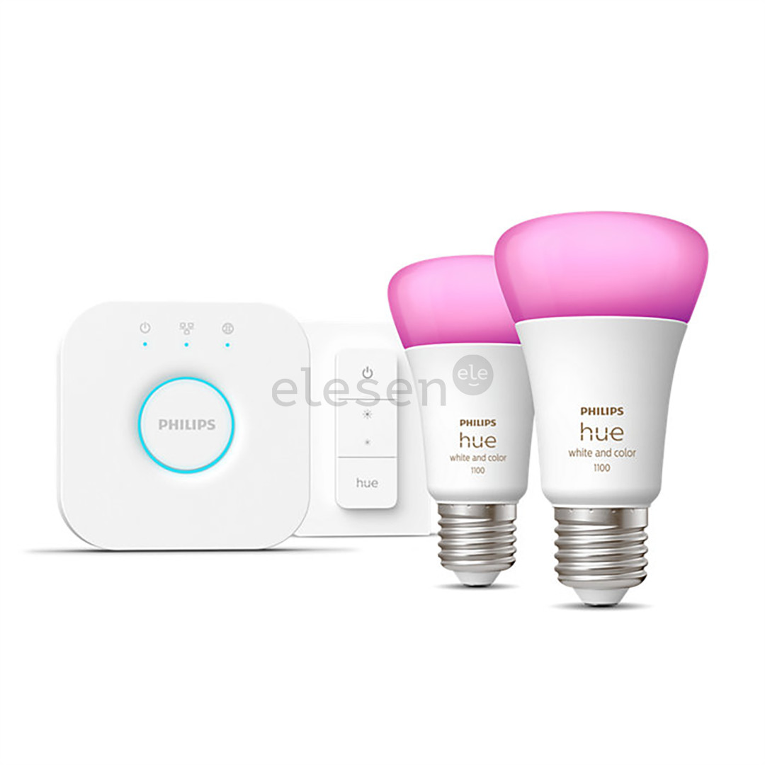 Philips Hue White and Color Starter Kit, E27, 2 vnt., spalvotos - Išmaniųjų lempučių komplektas