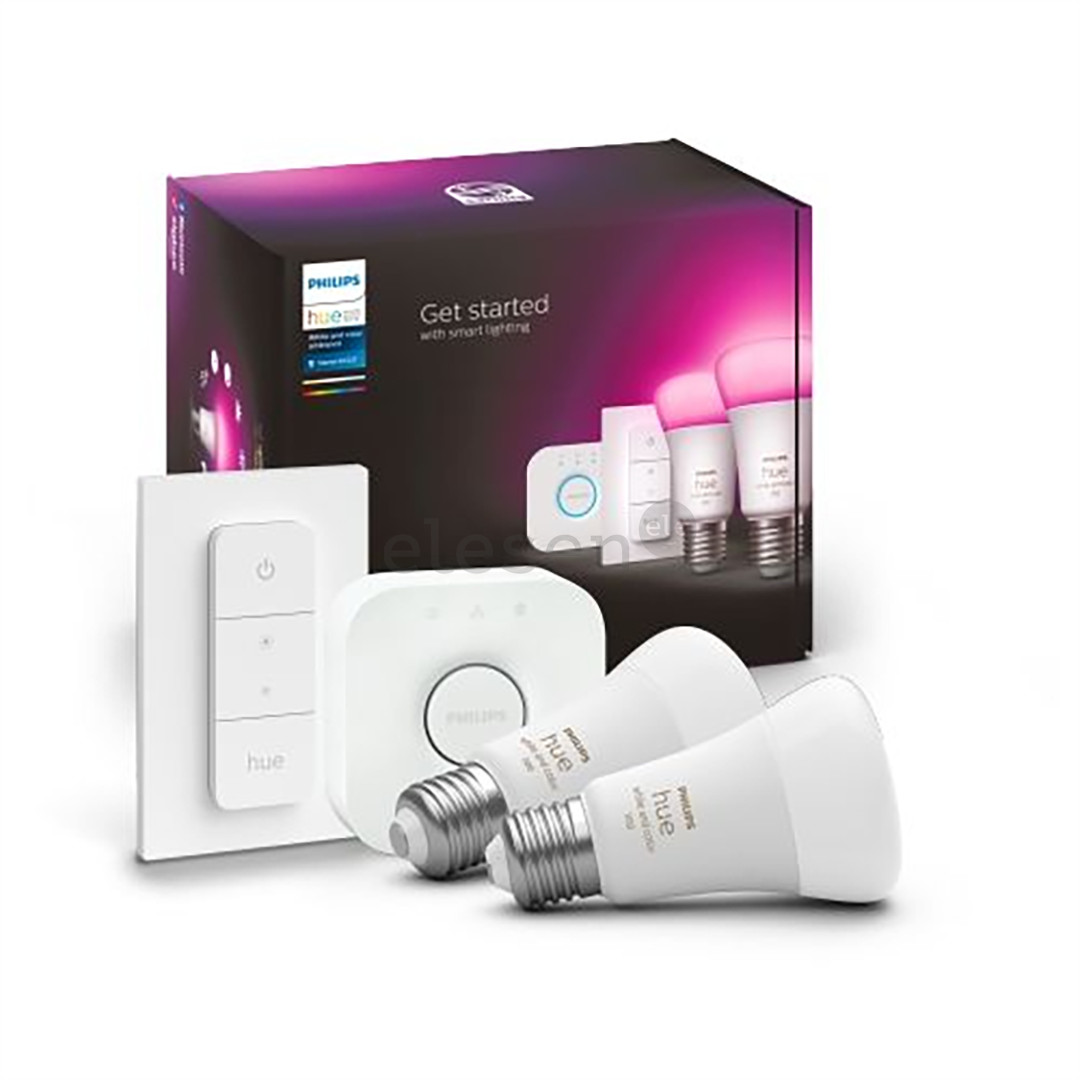 Philips Hue White and Color Starter Kit, E27, 2 vnt., spalvotos - Išmaniųjų lempučių komplektas
