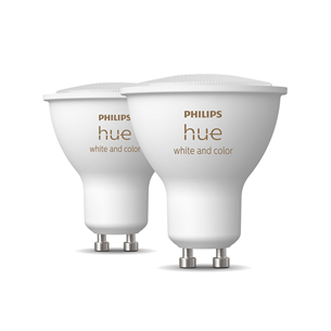 Išmaniosios lemputės Philips Hue White and Color Ambiance, GU10, 2 vnt, white Prekė - 929001953112