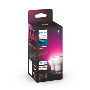 Išmaniosios lemputės Philips Hue White and Color Ambiance, GU10, 2 vnt, white Prekė - 929001953112