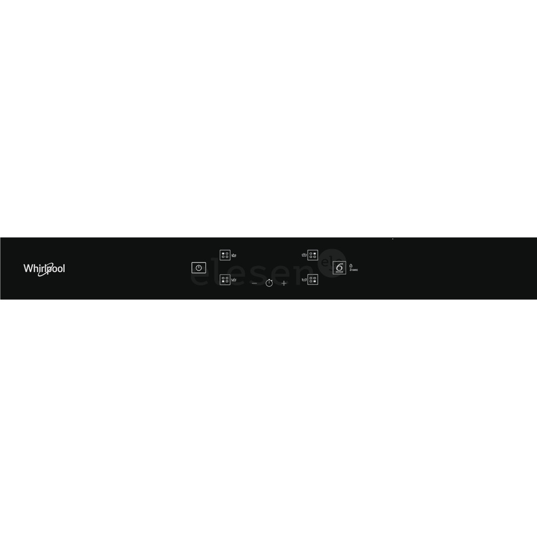 Whirlpool, width 59 cm, frameless, black - Built-in Induction Hob