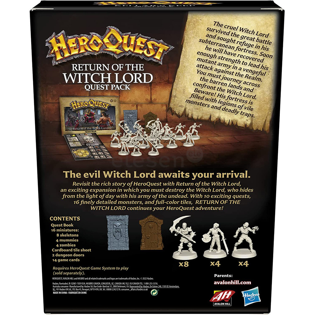 Avalon Hill HeroQuest: Return of the Witch Lord - Board game expansion Item - 5010993938049