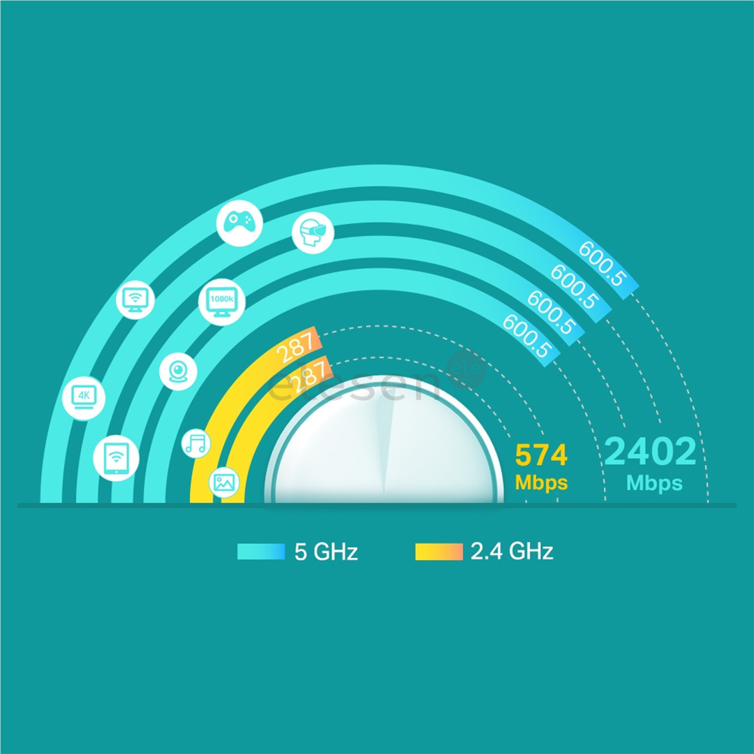 Maršrutizatorius TP-Link Deco X60, WiFi 6, mesh, 2-pack
