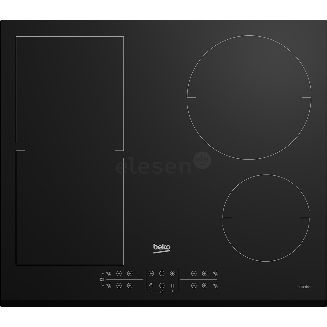 Beko, Beyond, width 58 cm, bevelled edge, black - Built-in Induction Hob