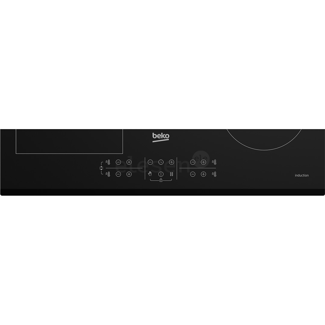 Beko, Beyond, width 58 cm, bevelled edge, black - Built-in Induction Hob