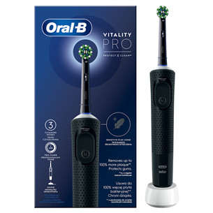 Braun Oral-B Vitality Pro, juodas - Elektrinis dantų šepetėlis D103VITALITYBLACK