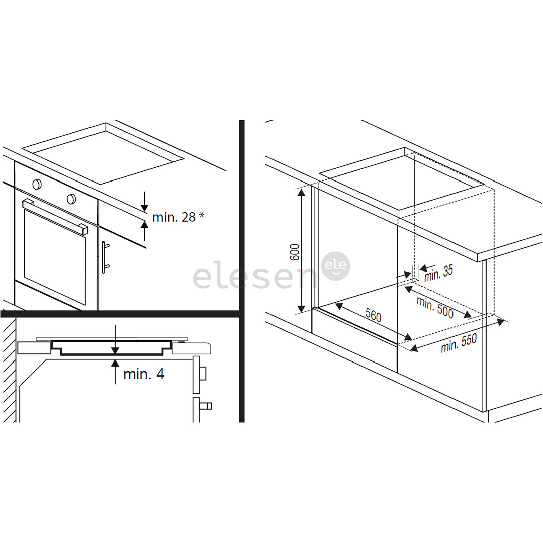 Beko, Beyond, width 58 cm, bevelled edge, black - Built-in Induction Hob
