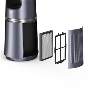 Tefal Eclipse 2in1, 120 m³/h, grey - Air purifier and fan