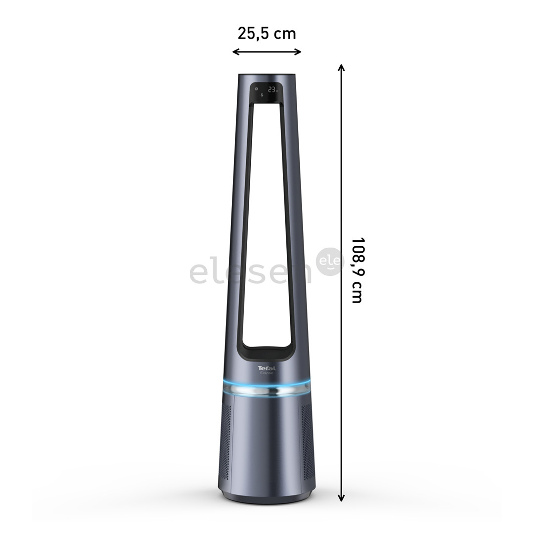 Tefal Eclipse 2in1, 120 m³/h, grey - Air purifier and fan