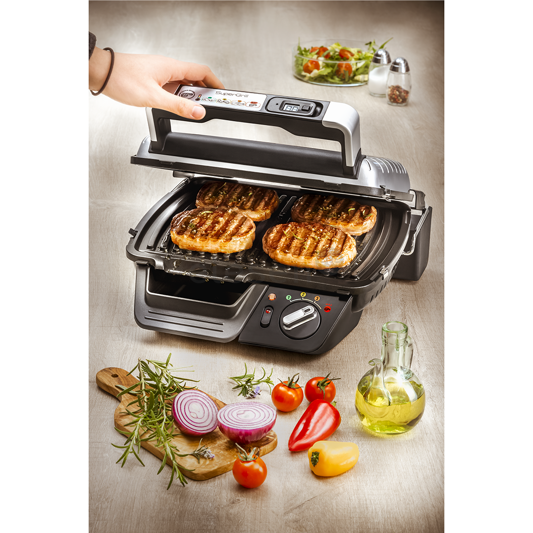 Tefal Supergrill, 2000 W, inox - Grill Item - GC451B12