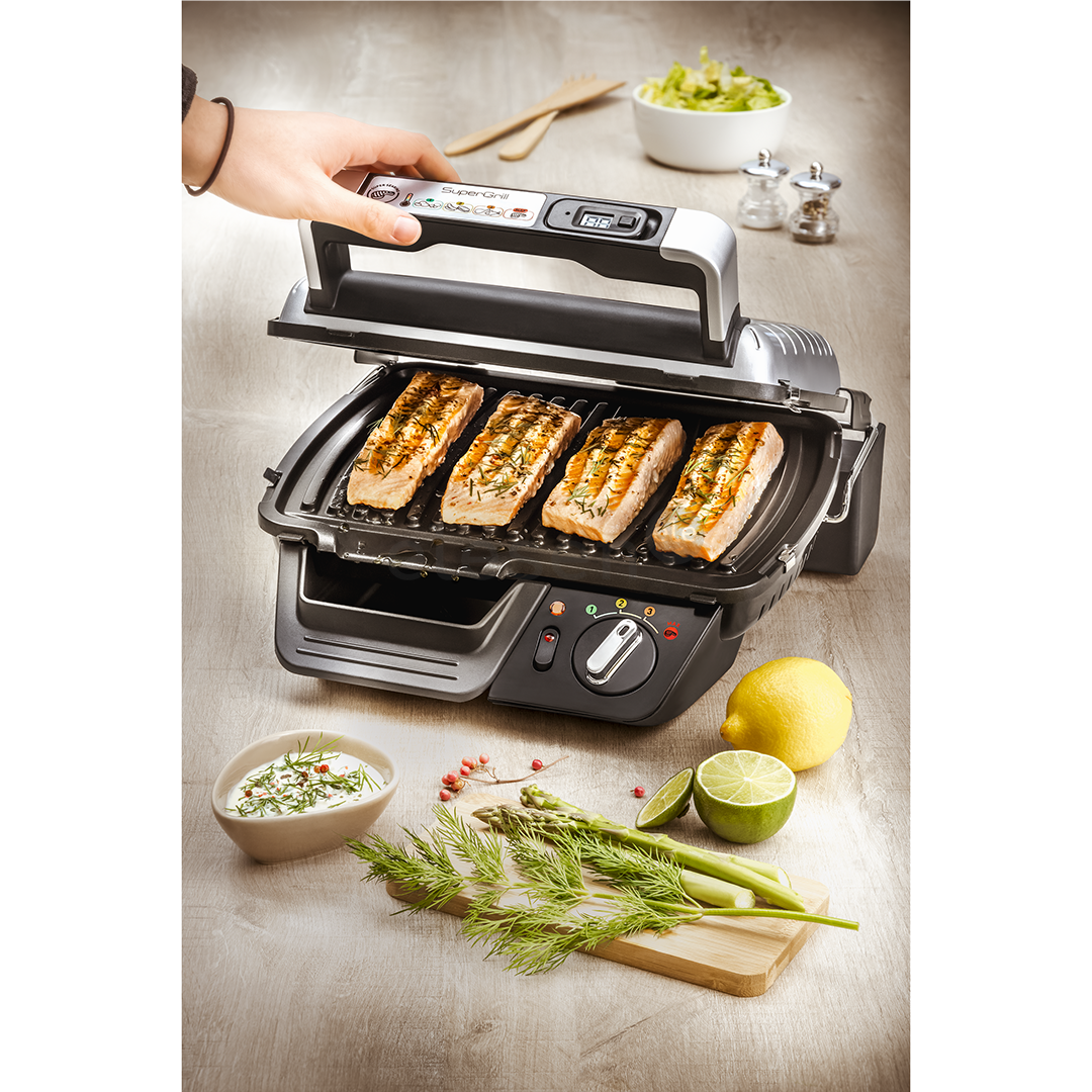 Tefal Supergrill, 2000 W, inox - Grill Item - GC451B12