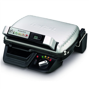 Tefal Supergrill, 2000 Вт, черный/нерж. сталь - Электрический гриль Товар - GC451B12