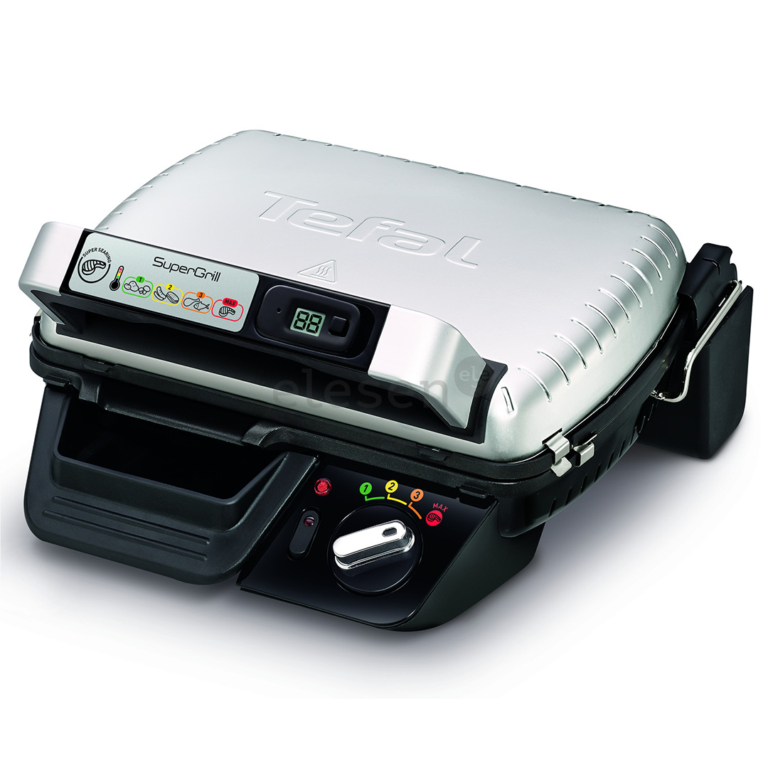 Tefal Supergrill, 2000 Вт, черный/нерж. сталь - Электрический гриль Товар - GC451B12