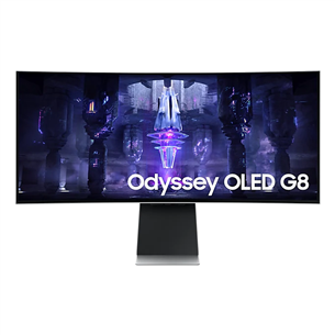 Samsung Odyssey OLED G8, 34", Ultra-WQHD, 175 Hz, curved, silver - Monitor Item - LS34BG850SUXEN