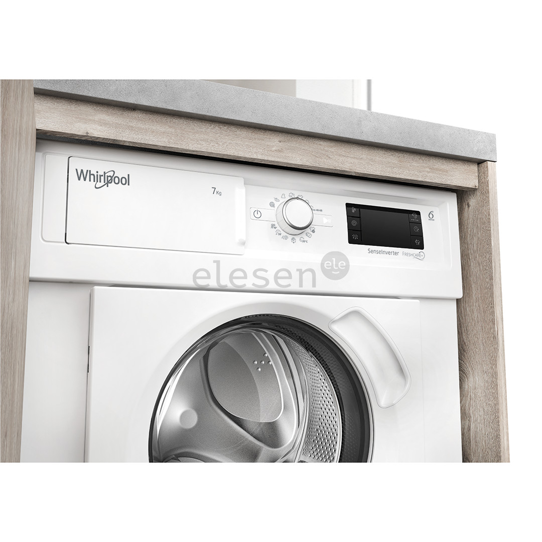 Whirlpool, 7 kg, depth 55 cm, 1400 rpm - Built-in Washing Machine Item - BIWMWG71483EEU