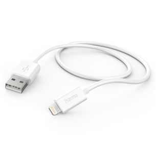 Hama, USB A - Lightning, 1 m, white - Cable Item - 00201579 00201579