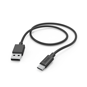 Laidas Hama Charging Cable, USB-A, USB-C, 1 m, black - USB Cable Prekė - 00201594 00201594