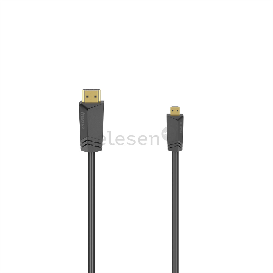 Hama High Speed ​​HDMI 2.0b - HDMI micro, 1,5 m, dark gray - Cable Item - 00205016