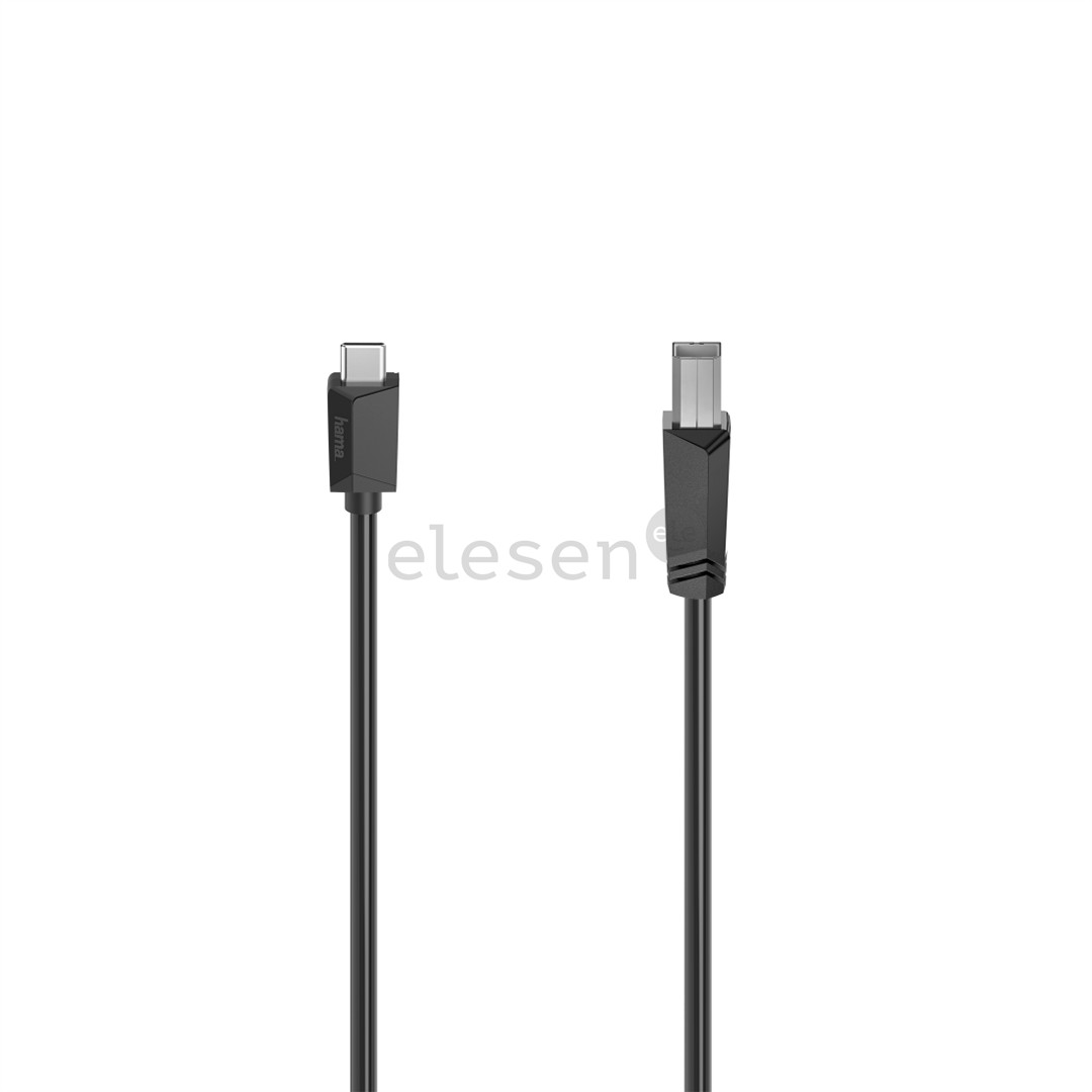 Hama USB 2.0 Cable, USB-C, USB-B, 1,5 m, black - Cable Item - 00200642