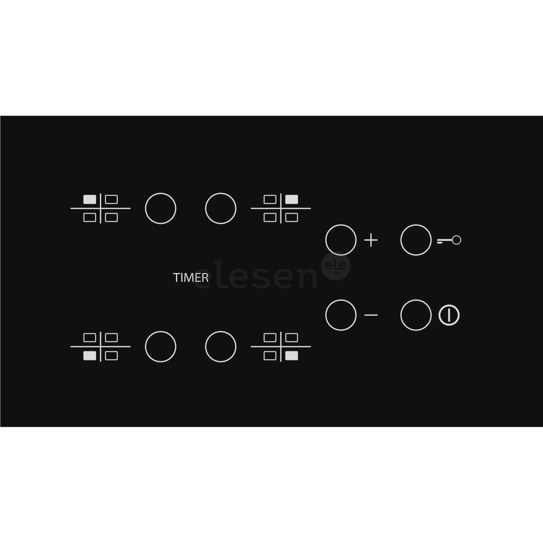 Whirlpool, width 58 cm, frameless, black - Built-in Ceramic Hob