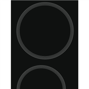 Whirlpool, width 58 cm, frameless, black - Built-in Ceramic Hob