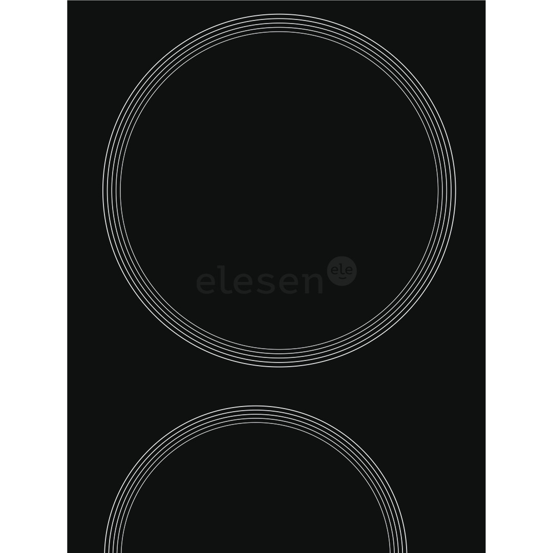 Whirlpool, width 58 cm, frameless, black - Built-in Ceramic Hob