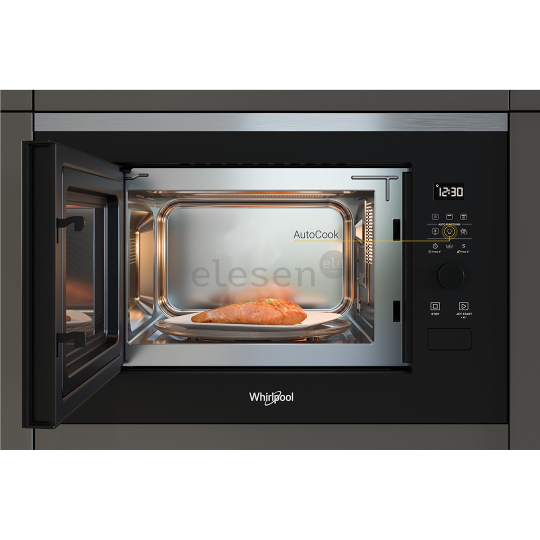 Whirlpool, 25 L, 900 W, black - Built-in Microwave Oven with Grill Item - WMF250G