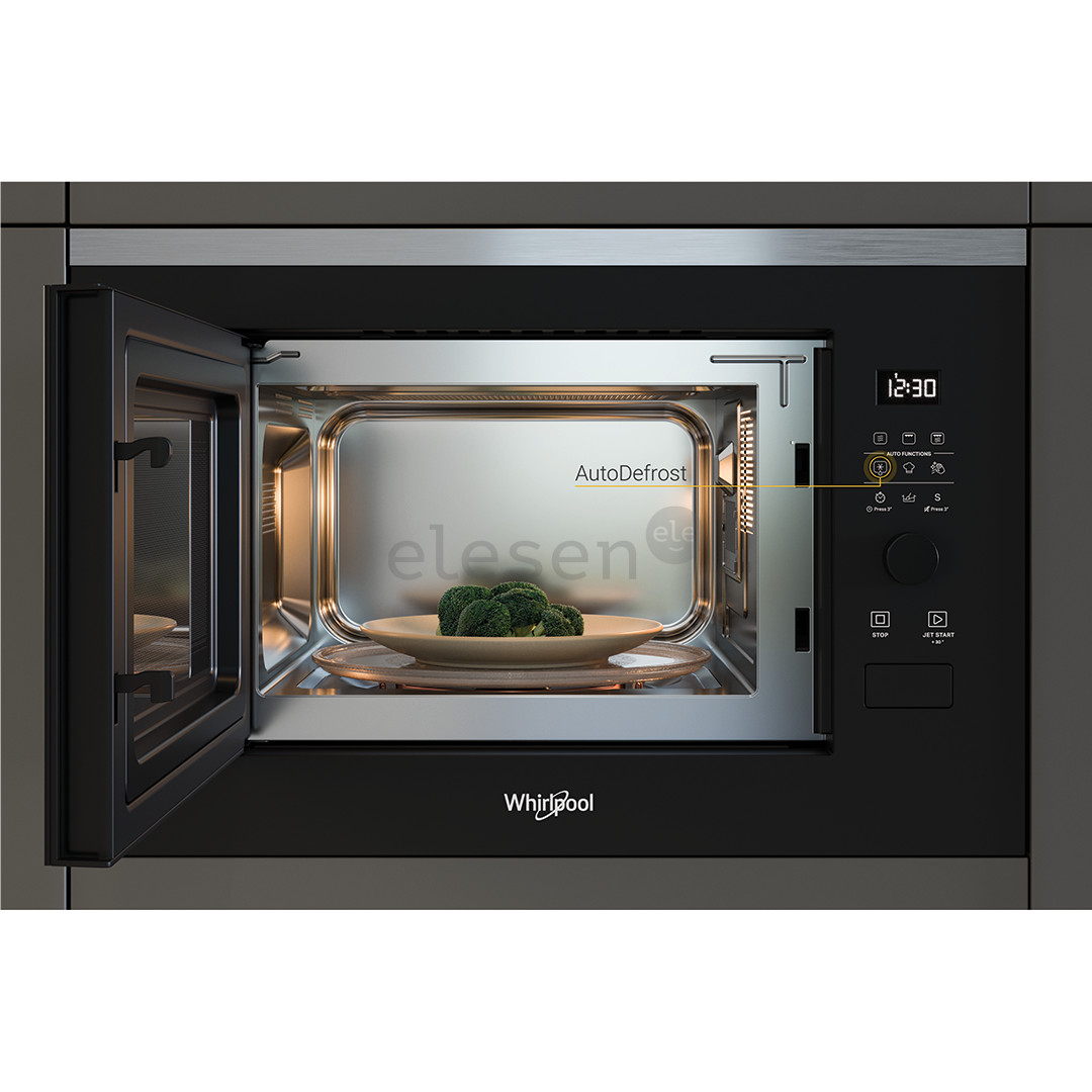Whirlpool, 25 L, 900 W, black - Built-in Microwave Oven with Grill Item - WMF250G