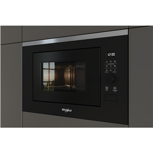 Whirlpool, 25 L, 900 W, black - Built-in Microwave Oven with Grill Item - WMF250G